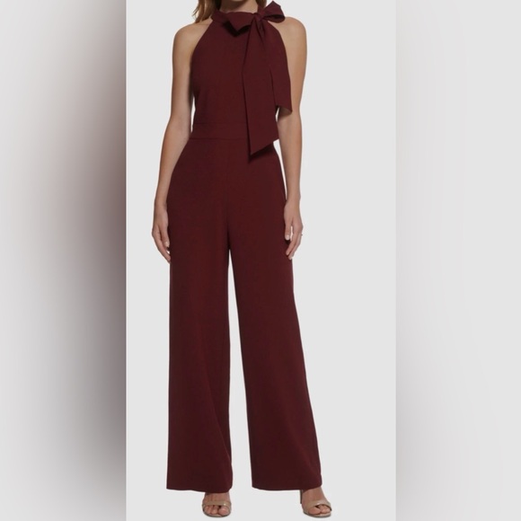 Pantalon Vince Camuto Rouge Taille S - Jambe Fine Cheville Crêpe - Neuf Étiquettes